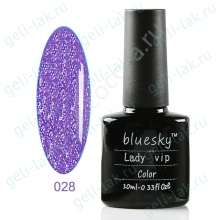 Shellac BLUESKY Lady Vip  цвет 028#  арт. Фиолетовый с микроблеском Lady vip