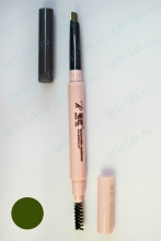 Двухсторонний карандаш для бровей цвет Оливковый BKBR003 